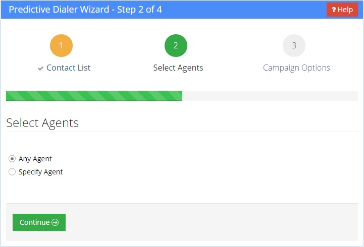 Select Agents for Predictive Dialer Campaign